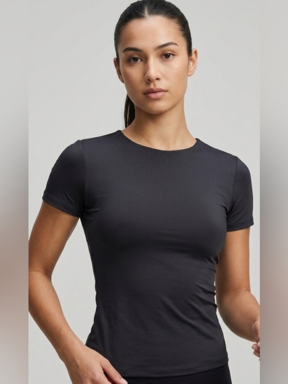 Frank Black Short-Sleeve Contour Women's Top Size Medium NWOT